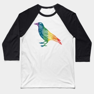 Rainbow Crow Baseball T-Shirt